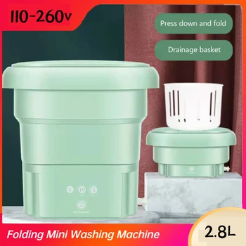 Mini Taşınabilir Çamaşır Makinesi Çok fonksiyonlu Bez Yıkama Ev Temizlik Yıkama Makinesi için Kurutma Makinesi ile Giysi Çorap İç Çamaşırı