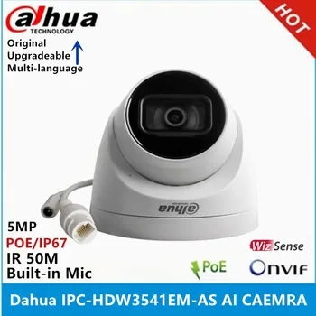 Dahua IPC-HDW3541EM-AS 5MP IP Kamera POE Dahili Mikrofon Lite IR50 metre Göz Küresi Ağ AI Kamera