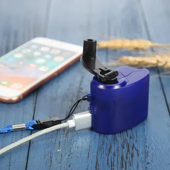 Taşınabilir 5.5 V USB El Krank Güç Dinamo Acil Acil Jeneratör Manuel Güç Bankası Telefon Şarj Survival Malzemeleri SOS
