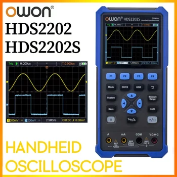 OWON HDS2202S HDS2202 Dijital Osiloskop + Multimetre + Dalga Jeneratör,2 Kanal 200 MHz 1GSa/S True RMS
