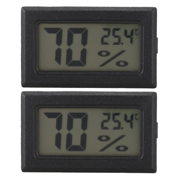 2X Mini Dijital LCD Termometre Higrometre Nem Sıcaklık Ölçer Probu