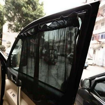 2 adet 50 * 75cm Araba Güneşlikler Cam Yan Pencere Güneşlik Perde Anti UV Güneş Şemsiyeleri Araba İç Aksesuarları Çoğu Araba İçin
