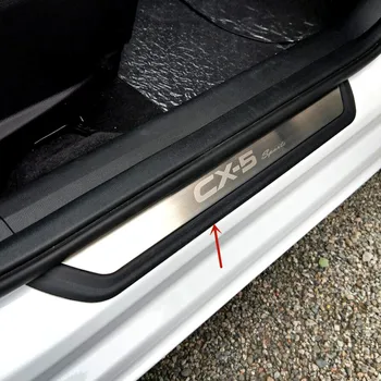 Mazda için CX-5 2017-2020 araba eşik koruma plakası karşılama anti-scratch koruma araba aksesuarları