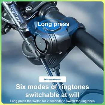 2 adet bisiklet kornası 6 Ses Modu USB Şarj Edilebilir Vintage anti-hırsızlık Elektrikli Gidon Çan Boynuz MTB Bisiklet Bisiklet Aksesuarları