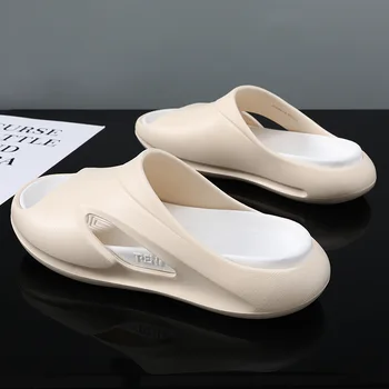 Yazlık terlik için erkek ayakkabısı Açık Düz Erkek Sandalet EVA Rahat Karışık Renkler Erkek Terlik 2023 Moda Yeni Plaj Erkek Ayakkabı