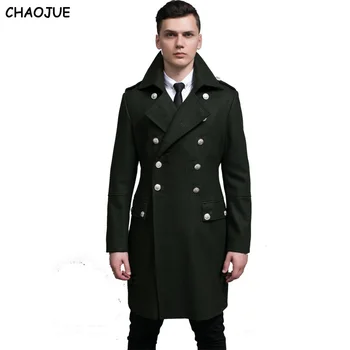 Tasarım s ceketler S-6XL boy uzun boylu ve büyük erkekler yeşil yün almanya ordusu donanma bezelye coat ücretsiz kargo