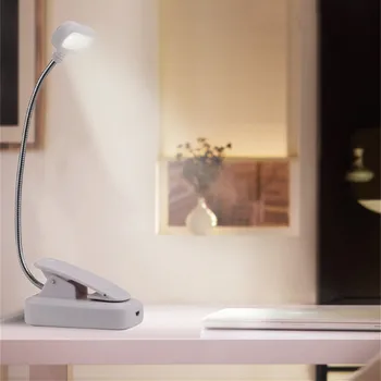 LED göz koruması ışık gece lambası Mini Clip-On çalışma masası lambası ayarlanabilir Akülü Esnek Seyahat için Yatak Odası Okuma