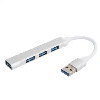  USB3. 0 Hub 4 Port Alüminyum Alaşımlı Adaptör Dönüştürücü Ultra Yüksek Hızlı Splitter Aksesuarları güç adaptörü