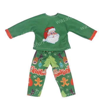 Elf bebek Kostüm Noel Elf Aksesuarları Giysi pijama uzun kollu