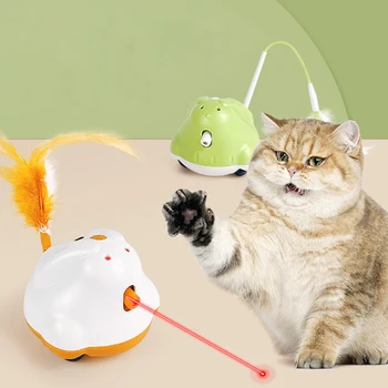 Kızılötesi Kedi Teaser Sopa Kedi Oyuncak Elektrikli Tüy Kedi Pikap Akıllı Eğitim Kedi Otomatik Kendini Eğlence Pet Oyuncak