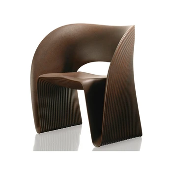 Kişiselleştirilmiş İplik Sandalye İçi Boş Kabuk Sandalye Oturma Odası Eğlence Koltuk FRP Kahverengi Sandalye