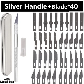Renkli Bıçak Neşter Cep Bıçaklar kaymaz Yardımcı Aracı Metal Alüminyum Çok fonksiyonlu DIY Alaşım Bıçakları Oyma Kolu Carve