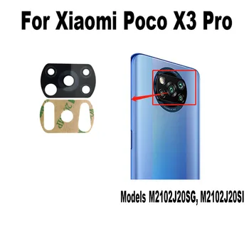 Orijinal Arka Kamera Lens İçin Xiaomi POCO X3 PRO Arka Cam Çerçeve Kapak Tutkal Etiket Yapışkanlı NFC GT