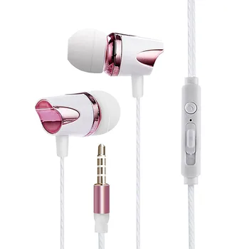2 adet Kulak İçi mikrofonlu kulaklıklar 3.5 mm Kablolu Kulaklık Telefon Pc Dizüstü Bilgisayar İçin Gürültü İptal Stereo Spor Kulaklık