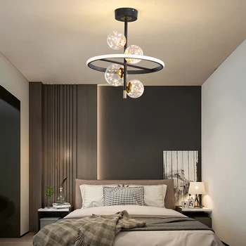 Modern İskandinav tasarım yıldız LED avize oturma odası yatak odası yemek odası mutfak avize lamba altın asılı ışık