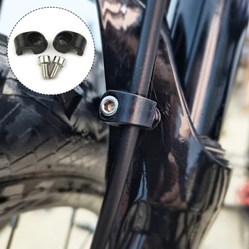 2 adet bisiklet çatalı Fren Konut Toka Fren kablo hortum kelepçesi Kablo Kılavuzu Bakımı İçin Ön Çatal Tel Gro