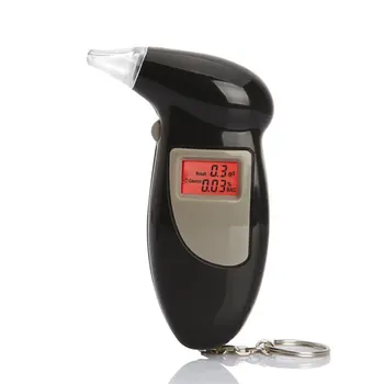 Sesli uyarı ile Dijital nefes Alkol Test Cihazı Anahtarlık ile Güvenli Sürüş Ağız parçası ile hızlı Tepki alkol Dedektörü