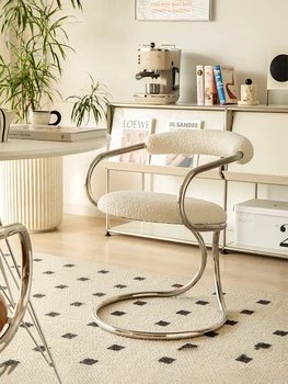 İskandinav Lüks Yemek Sandalyesi Oturma Odası Mobilya kahve sandalyesi Yaratıcı Tasarımcı Yılan Şekilli Sandalye Yatak Odası Arkalığı Makyaj Koltuğu
