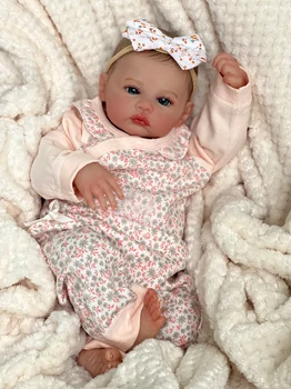 NPK 17 inç Yeniden Doğmuş Bebek Bebek Çayır Yumuşak Vücut el yapımı 3D Cilt Visbile Damarlar Koleksiyon Sanat Bebek noel hediyesi