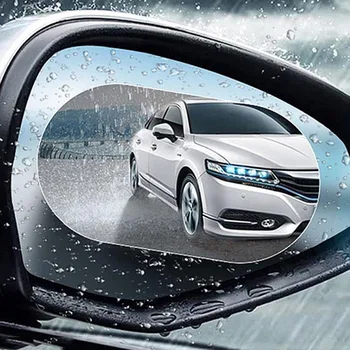 Araba Dikiz Yan Ayna için Yağmur Geçirmez Film Nano Temizle Anti Yağmur Sis Su Yumuşak Film Koruma Sticker Aracı Araba Dış 2 Adet