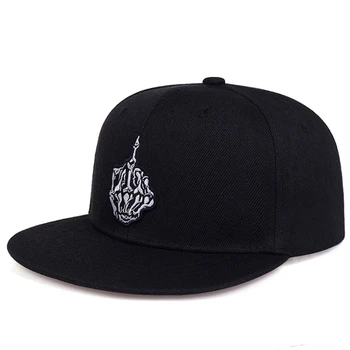 Parmak nakış beyzbol şapkası moda ayarlanabilir açık pamuk şapka hip-hop snapback kapaklar spor ve eğlence şapkaları