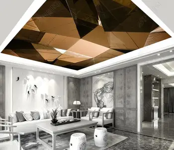Atölye tavan dekorasyonu için 1811 3D Çikolata Kahverengi Tuğla Baskı streç tavan filmi