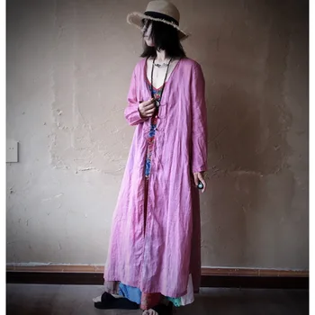 Kadın Yaz Düz Renk Uzun Ceket Güneş Koruyucu Ceket Bayanlar Trençkot Giyim Kadın 2020 Rami Üstleri