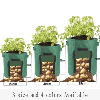 Bitki Büyüme Çantası Ev Bahçe Patates Sera Sebze bitki dikme çantası Nemlendirici Jardin Dikey Bahçe Çanta Büyümek fide