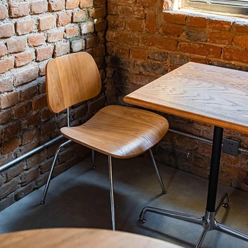 Kahve Ahşap yemek sandalyeleri İskandinav Açık Ofis Salonu Tasarım yemek sandalyeleri Salonlar Modern Minimalist Stuhl Ev Mobilyaları XY50DC