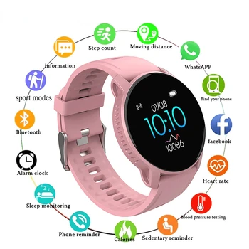 W9 Bluetooth Uyumlu Kalp Hızı İzleme akıllı saat spor akıllı bilezik Kadın erkek Spor ve Fitness akıllı saat