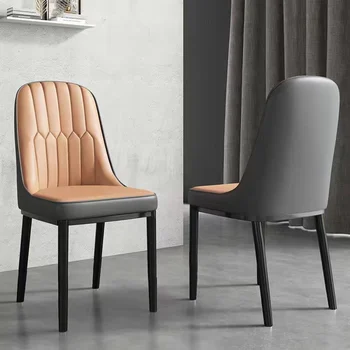 Metal Yemek İskandinav Sandalye Accent Tasarımcı Minimalist Lüks Sandalyeler Gelişmiş Sillon Bireysel Mobilya Oturma Odası DC052 YH