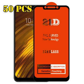 50 adet 21D Temperli Cam Tam Tutkal Ekran Koruyucu Film İçin Samsung Galaxy S23 Artı S22 S21 FE A01S A02S A03S A31S A51S A71S