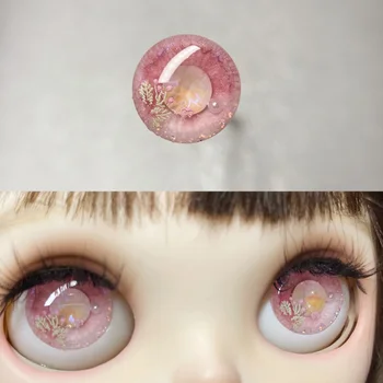 Gözler Oyuncaklar BJD Blyth Doll Aksesuarları Köpüklü Damla Tutkal pembe Sevimli Göz Parçası Gözler Bebekler İçin El Sanatları BJD Bebek Parçaları