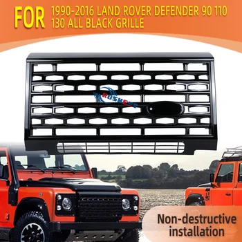 Tüm Siyah Yarış İzgaralar Land Rover Defender 90 İçin 110 130 1990-2016 Aksesuarları Ön Tampon ızgarası Otomobil Parçaları Araba Styling