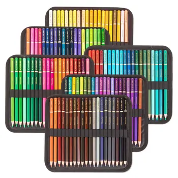 120 Delik renkli kurşun kalem Kutusu Profesyonel Suda Çözünür kalem seti Tuval kalem çantası Suluboya Kalem saklama çantası Sanat Kırtasiye