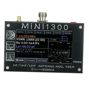 0.1-1300Mhz HF VHF UHF 4.3 İnç Anten Analizörü Vektör Ağ Analizörü SWR Metre Frekans Multimetre Mını1300