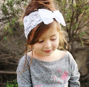 Bebek Dantel Şapkalar İlmek Elastik Türban Hairband Yenidoğan Toddler Kafa Wrap Kulak İsıtıcı Şapkalar Kızlar Bantlar