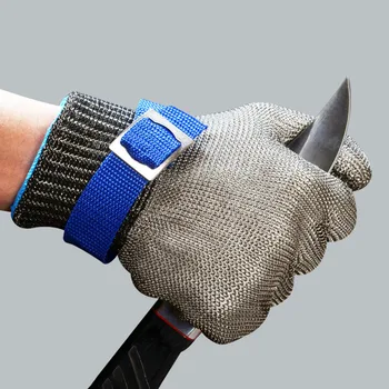 1 adet Paslanmaz Çelik Eldiven Kesim Dayanıklı El Koruyucu Çelik İş Eldivenleri Erkekler Kadınlar için Emek Bahçe Mutfak Kasap Aracı