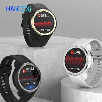 tam dokunmatik Spor akıllı saat Erkekler Bluetooth Çağrı IP68 Su Geçirmez Açık Pusula Smartwatch destek bluetooth Kulaklık 8GB Bellek