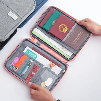 Sıcak seyahat cüzdanı Aile Pasaport Tutucu Yaratıcı Büyük boy evrak çantası Organizatör Seyahat aksesuarları Belge Çantası Kart Sahibi