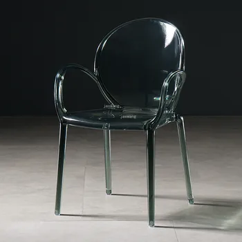 İskandinav yemek sandalyeleri Moda Tasarımcısı Akrilik Plastik Arkalığı Koltuk Minimalist Modern ev mutfak mobilyası yemek sandalyesi TG