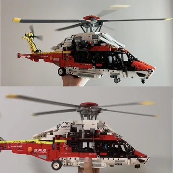 Stokta yeni Teknik Airbus H175 Kurtarma helikopteri 42145 Yapı Taşları Uçak Modeli Tuğla Eğitici Oyuncaklar Çocuk Hediyeler için