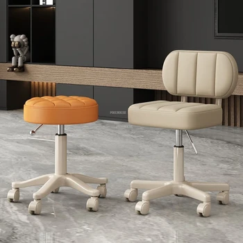 İskandinav Minimalist Berber Sandalyeleri Modern Salon mobilyaları Güzellik Salonu Tabure Döner Kaldırma Arkalığı bar sandalyesi ev sandalyesi Tekerlekli