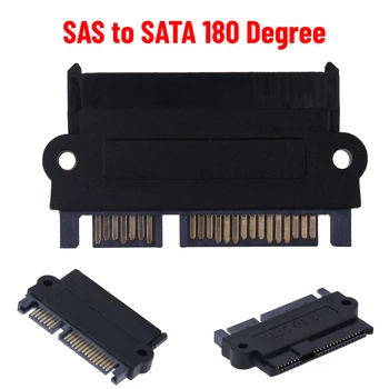 SFF 8482 SAS SATA 180 Derece Açı Adaptör Konnektörü Konnektör Dönüştürücü Düz Kafa sabit disk sürücüsü