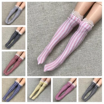 Güzel Şerit Dantel Blyth Doll Çorap için Uygun Azon, Momoko 1/6 Bebek Çorap Elbise Aksesuarları