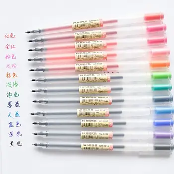 8 paket / grup Renkli Basit jel mürekkep kalemi Promosyon Hediye Kırtasiye Okul ve Ofis Kaynağı