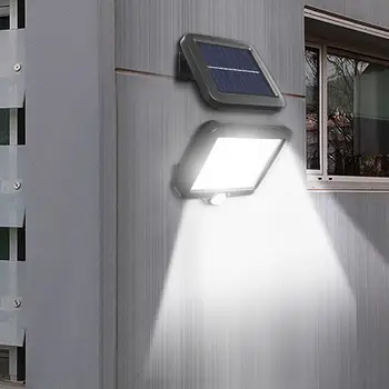 Güneş lambası yüksek parlaklık su geçirmez otomatik şarj geniş algılama açısı açık güneş duvar ışık hareket sensörü lambası