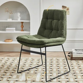 Nordic ışık Lüks Arka yemek Sandalyesi ev mobilyası Basit Yatak Odası Sandalyeleri Modern Cafe Eğlence Müzakere Tek Sandalye