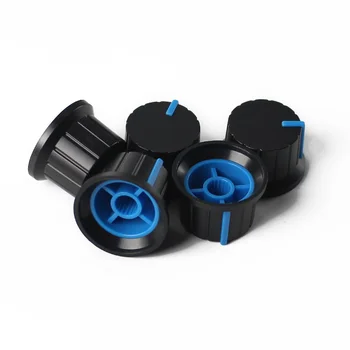 10 ADET 24*15mm Potansiyometre Topuzu Kapağı Çiçek eksenli Ses Kontrol Düğmeleri mavi Kodlayıcı