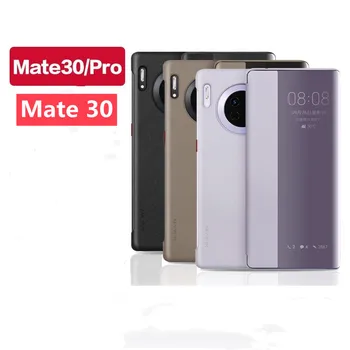 Orijinal Akıllı Görünüm Kılıf İçin Huawei Mate 30 Pro Otomatik Uyku Uyandırma Kapak kapak Lüks Deri Telefon Kabuk İçin Mate30 Fundas Çapa